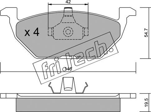 Fri.Tech. 220.0 - Kit de plaquettes de frein, frein à disque cwaw.fr