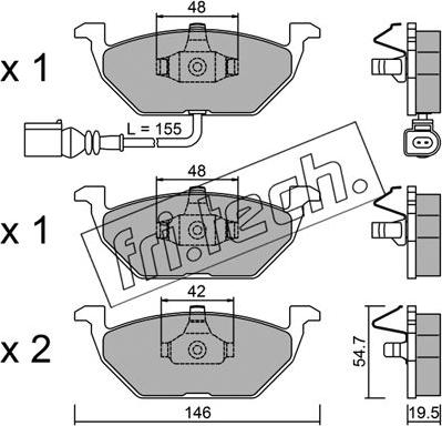 Fri.Tech. 220.2 - Kit de plaquettes de frein, frein à disque cwaw.fr