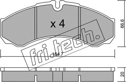 Fri.Tech. 221.6 - Kit de plaquettes de frein, frein à disque cwaw.fr