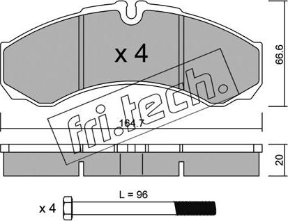 Fri.Tech. 221.0 - Kit de plaquettes de frein, frein à disque cwaw.fr