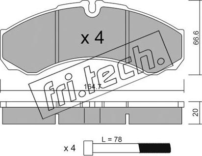 Fri.Tech. 221.1 - Kit de plaquettes de frein, frein à disque cwaw.fr