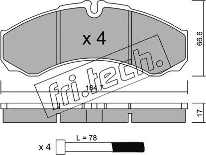 Fri.Tech. 221.3 - Kit de plaquettes de frein, frein à disque cwaw.fr