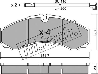 Fri.Tech. 221.7W - Kit de plaquettes de frein, frein à disque cwaw.fr