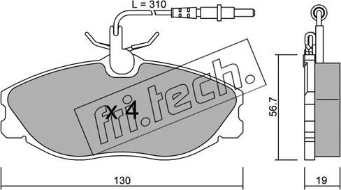 Fri.Tech. 223.0 - Kit de plaquettes de frein, frein à disque cwaw.fr