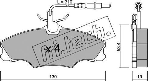 Fri.Tech. 222.0 - Kit de plaquettes de frein, frein à disque cwaw.fr