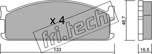 Fri.Tech. 274.0 - Kit de plaquettes de frein, frein à disque cwaw.fr