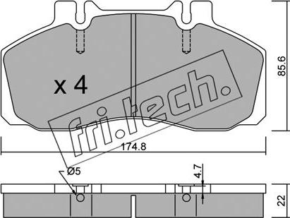 Fri.Tech. 275.0 - Kit de plaquettes de frein, frein à disque cwaw.fr