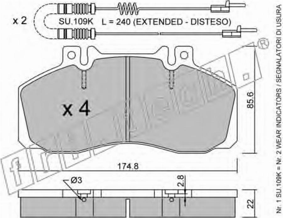 Fri.Tech. 276.0W - Kit de plaquettes de frein, frein à disque cwaw.fr