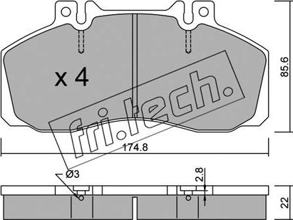 Fri.Tech. 276.0 - Kit de plaquettes de frein, frein à disque cwaw.fr