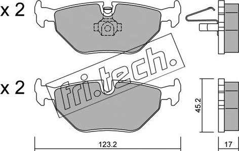 Fri.Tech. 270.0 - Kit de plaquettes de frein, frein à disque cwaw.fr