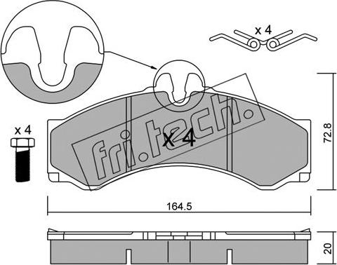 Fri.Tech. 271.1 - Kit de plaquettes de frein, frein à disque cwaw.fr