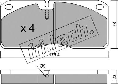 Fri.Tech. 278.0 - Kit de plaquettes de frein, frein à disque cwaw.fr