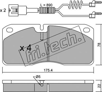 Fri.Tech. 278.3W - Kit de plaquettes de frein, frein à disque cwaw.fr