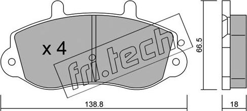 Fri.Tech. 273.0 - Kit de plaquettes de frein, frein à disque cwaw.fr