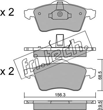 Fri.Tech. 272.0 - Kit de plaquettes de frein, frein à disque cwaw.fr