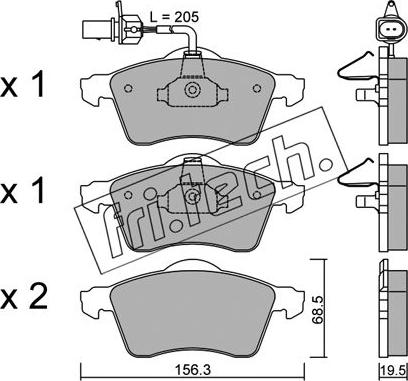 Fri.Tech. 272.1 - Kit de plaquettes de frein, frein à disque cwaw.fr