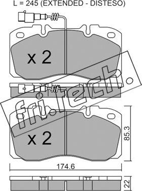 Fri.Tech. 277.5 - Kit de plaquettes de frein, frein à disque cwaw.fr