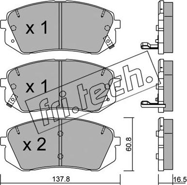 Fri.Tech. 799.0 - Kit de plaquettes de frein, frein à disque cwaw.fr