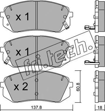 Fri.Tech. 799.1 - Kit de plaquettes de frein, frein à disque cwaw.fr