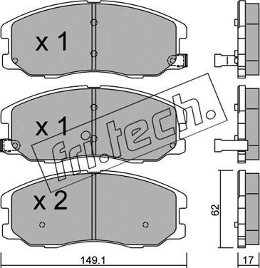 Fri.Tech. 794.0 - Kit de plaquettes de frein, frein à disque cwaw.fr