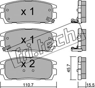 Fri.Tech. 795.0 - Kit de plaquettes de frein, frein à disque cwaw.fr