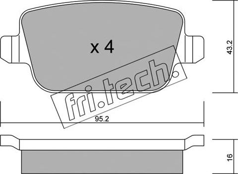 Fri.Tech. 796.0 - Kit de plaquettes de frein, frein à disque cwaw.fr