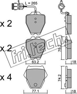 Fri.Tech. 790.0 - Kit de plaquettes de frein, frein à disque cwaw.fr