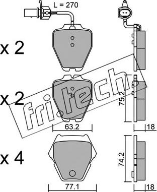 Fri.Tech. 790.1 - Kit de plaquettes de frein, frein à disque cwaw.fr