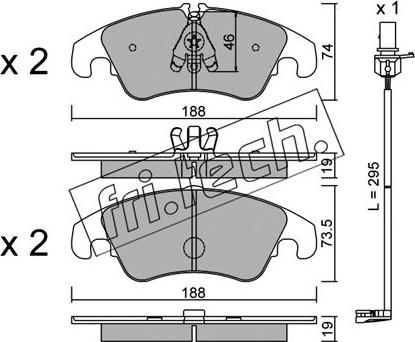 Fri.Tech. 791.4W - Kit de plaquettes de frein, frein à disque cwaw.fr