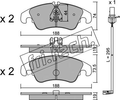 Fri.Tech. 791.0W - Kit de plaquettes de frein, frein à disque cwaw.fr