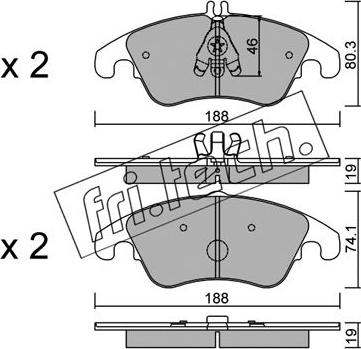 Fri.Tech. 791.2 - Kit de plaquettes de frein, frein à disque cwaw.fr