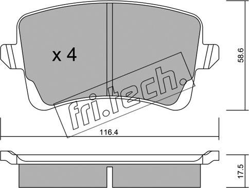 Fri.Tech. 792.0 - Kit de plaquettes de frein, frein à disque cwaw.fr