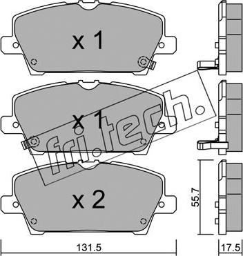 Fri.Tech. 744.0 - Kit de plaquettes de frein, frein à disque cwaw.fr