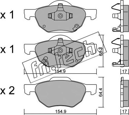 Fri.Tech. 746.0 - Kit de plaquettes de frein, frein à disque cwaw.fr