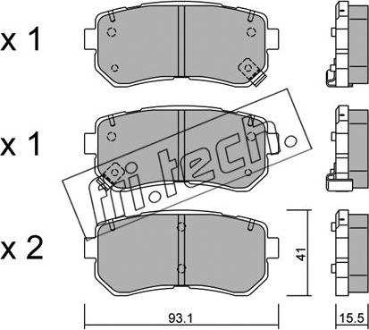 Fri.Tech. 741.0 - Kit de plaquettes de frein, frein à disque cwaw.fr