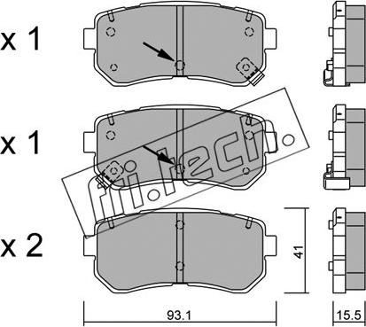 Fri.Tech. 741.1 - Kit de plaquettes de frein, frein à disque cwaw.fr