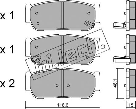 Fri.Tech. 743.0 - Kit de plaquettes de frein, frein à disque cwaw.fr