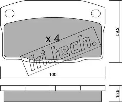 Fri.Tech. 742.0 - Kit de plaquettes de frein, frein à disque cwaw.fr