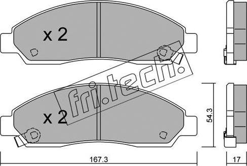 Fri.Tech. 747.0 - Kit de plaquettes de frein, frein à disque cwaw.fr