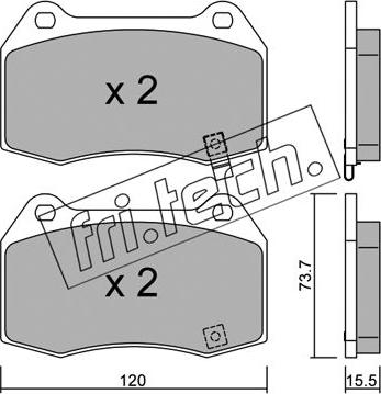 Fri.Tech. 754.0 - Kit de plaquettes de frein, frein à disque cwaw.fr