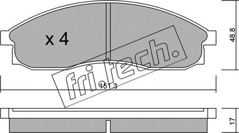 Fri.Tech. 756.0 - Kit de plaquettes de frein, frein à disque cwaw.fr