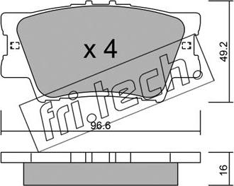 Fri.Tech. 765.0 - Kit de plaquettes de frein, frein à disque cwaw.fr