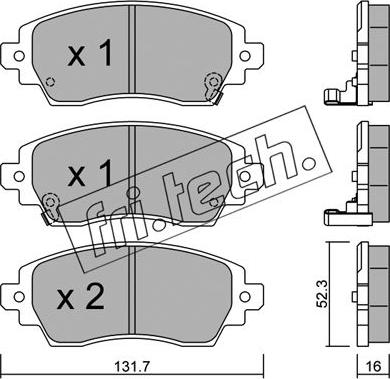 Fri.Tech. 766.0 - Kit de plaquettes de frein, frein à disque cwaw.fr