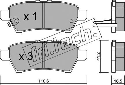 Fri.Tech. 760.0 - Kit de plaquettes de frein, frein à disque cwaw.fr