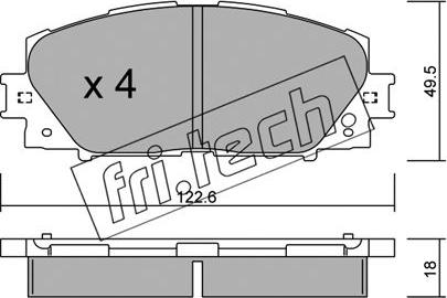 Fri.Tech. 761.0 - Kit de plaquettes de frein, frein à disque cwaw.fr