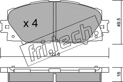 Fri.Tech. 761.1 - Kit de plaquettes de frein, frein à disque cwaw.fr