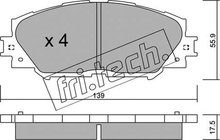 Fri.Tech. 763.0 - Kit de plaquettes de frein, frein à disque cwaw.fr