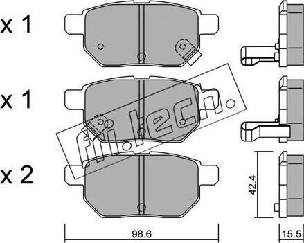 Fri.Tech. 762.0 - Kit de plaquettes de frein, frein à disque cwaw.fr