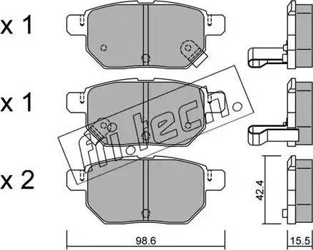 Fri.Tech. 762.1 - Kit de plaquettes de frein, frein à disque cwaw.fr