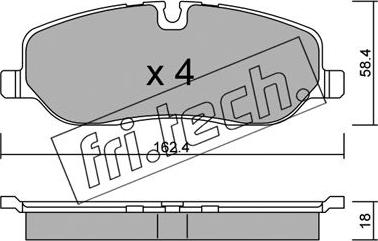 Fri.Tech. 709.0 - Kit de plaquettes de frein, frein à disque cwaw.fr